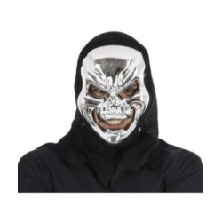 Máscara de Calavera sonriente plata
